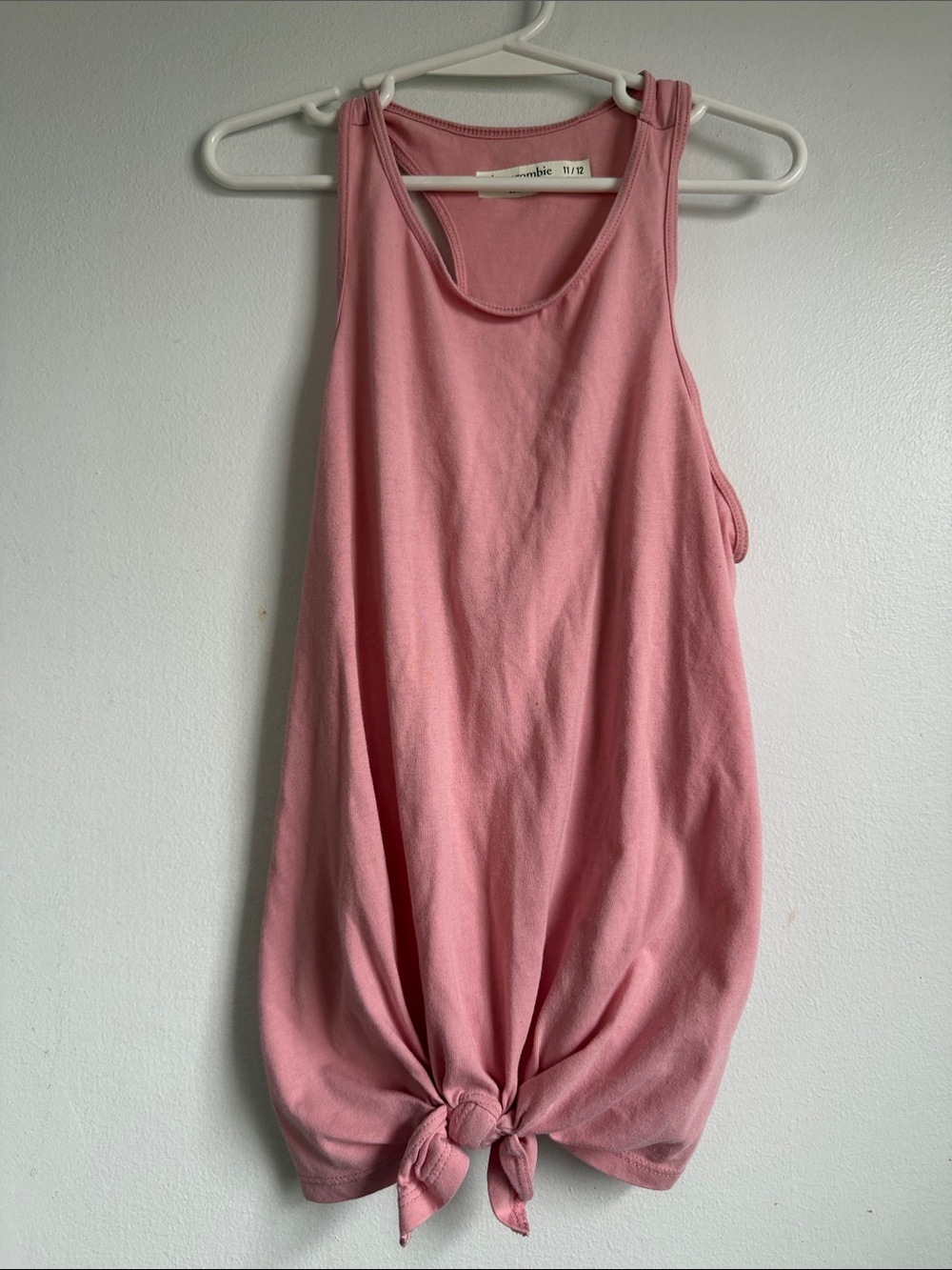 Abercrombie Kids Girls Pink Tie Front Tank Top Size 11/12